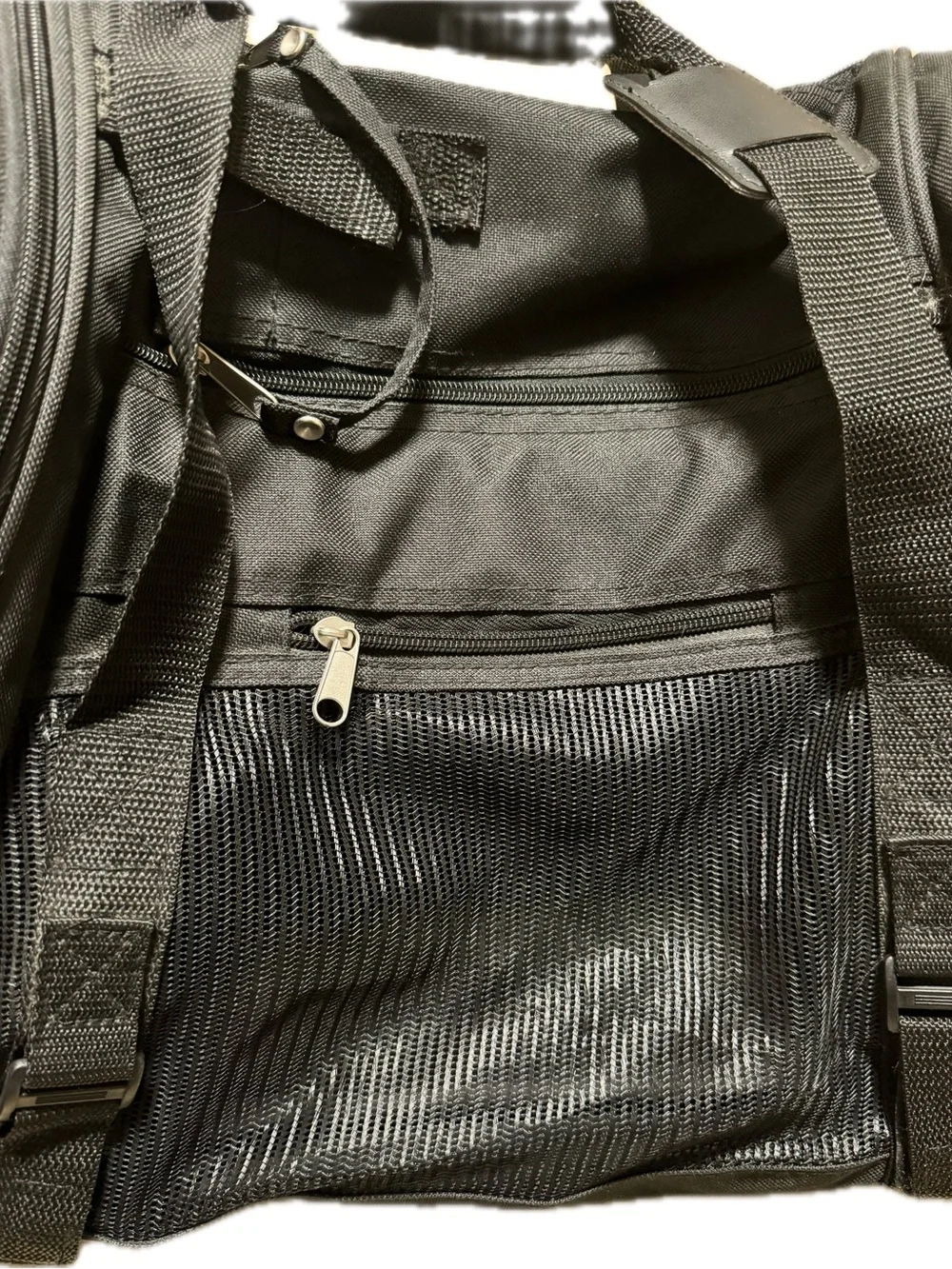Black Soft-Sided Pet Travel Carrier with Ventilated Mesh